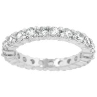 Mini Elizabeth CZ Pave Sterling Silver Band